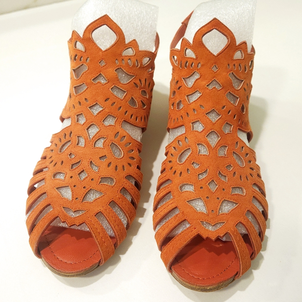 Dior Gladiator Sandal Flats Suede Leather Size 8.5, 39 Vermillion Orange - Picture 16 of 16